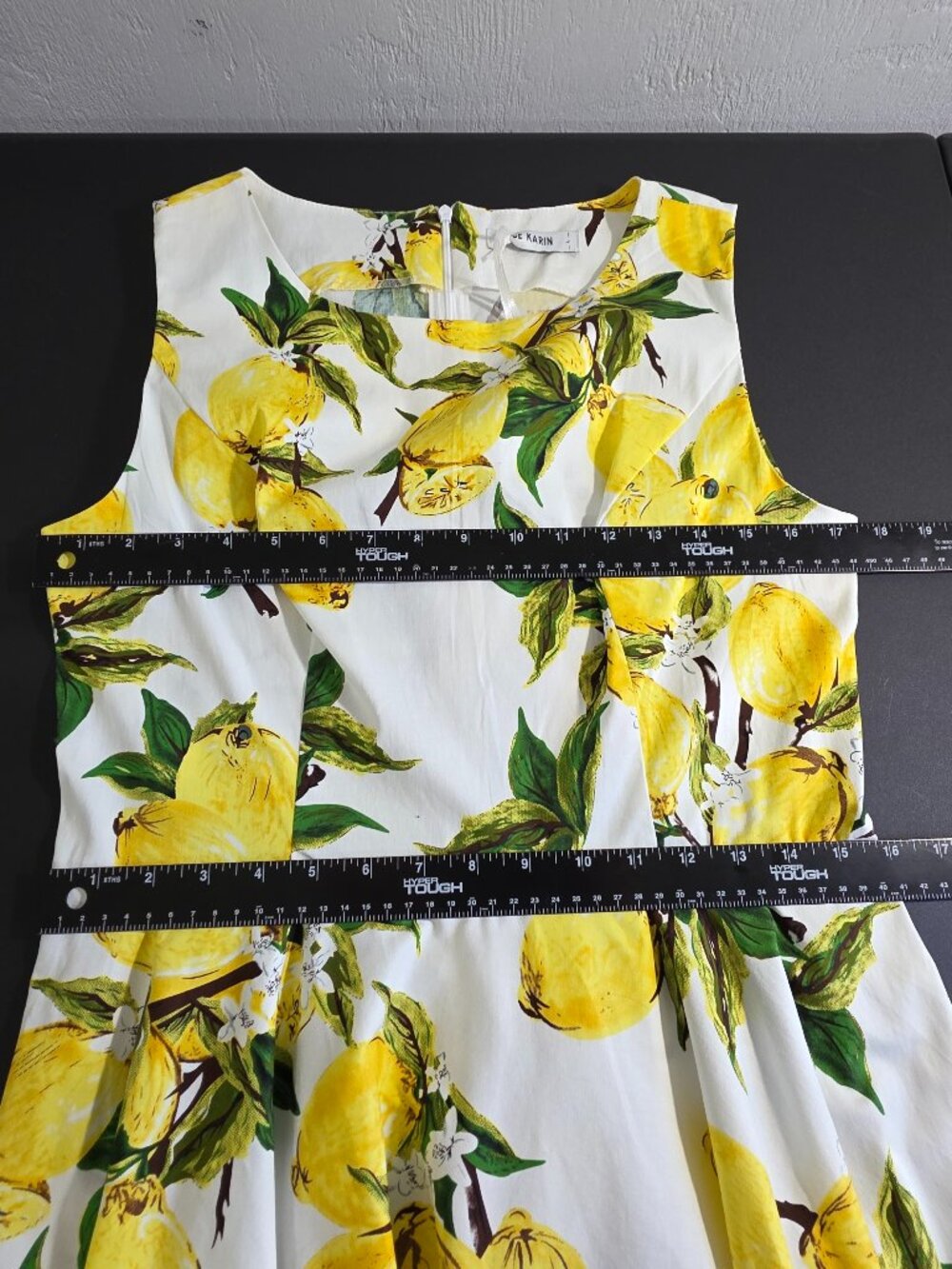Grace Karin Lemon Print Fit & Flare Midi Dress NWT Large - Picture 8 of 10